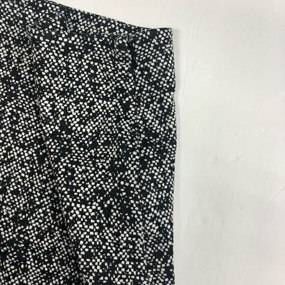 Michael Michael Kors Skirt Black White Print Faux Leather Hem Side Zipper XXL - Picture 9 of 10